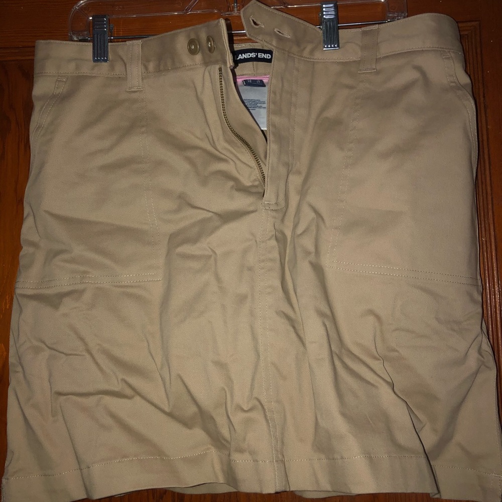 Brand new lands end khaki skirt